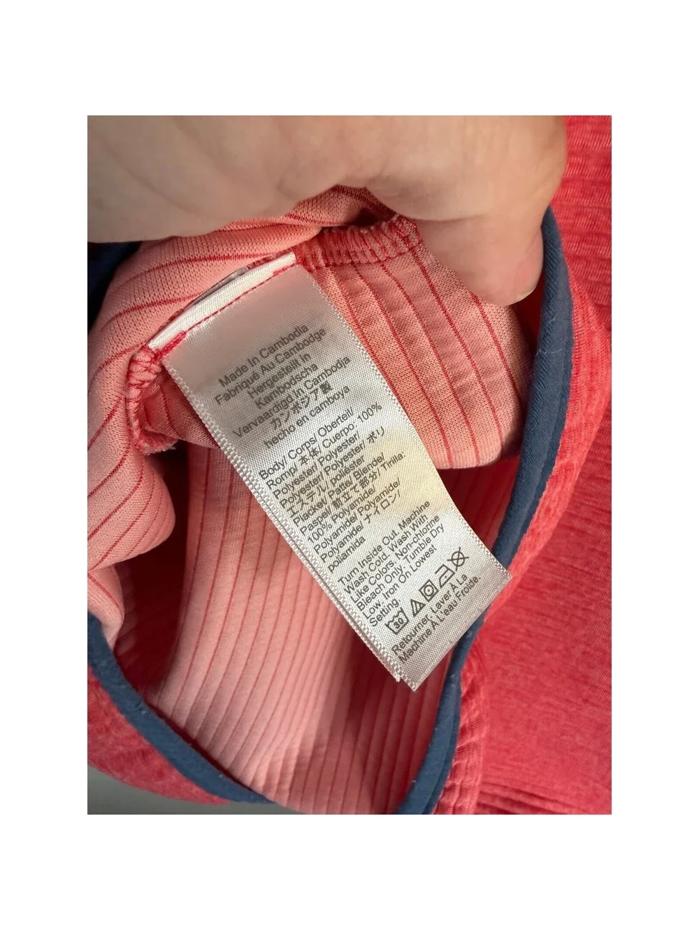 J.Crew Mens Authentic Fleece Ribbed Snap Mock Neck Pullover Pink Blue Trim Large